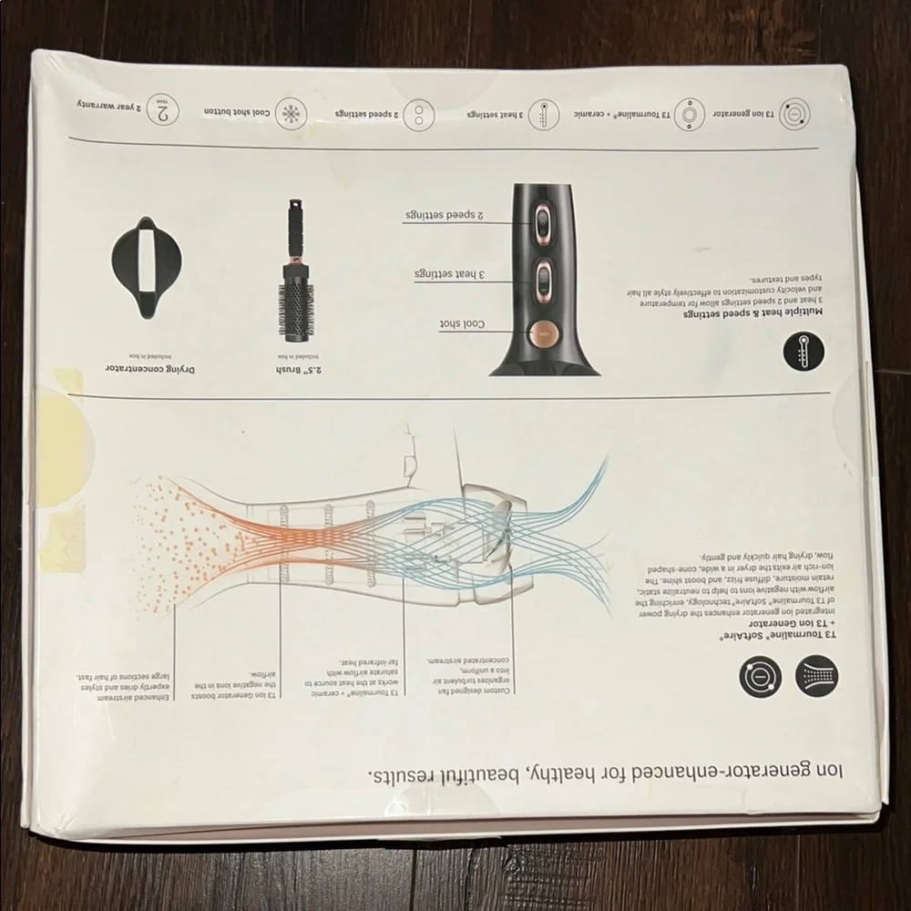 T3 Featherweight Luxe 2i Hair Dryer - Black & Rose Gold - Picture 3 of 3